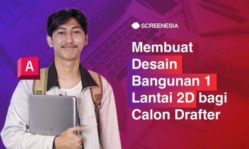 Membuat Desain Bangunan 1 Lantai 2D bagi Calon Drafter